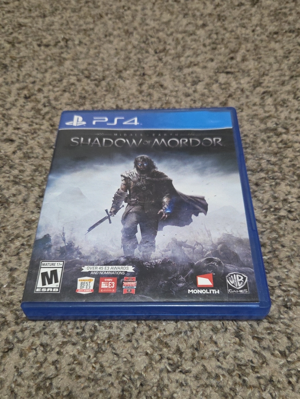 Sony PS4 Shadow of Mordor - Blue Case with Iconic Cover Art